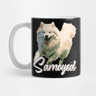 Furry Friends Fiesta Samoyed Dreams, Stylish Tee Extravaganza for Dog Lovers Mug